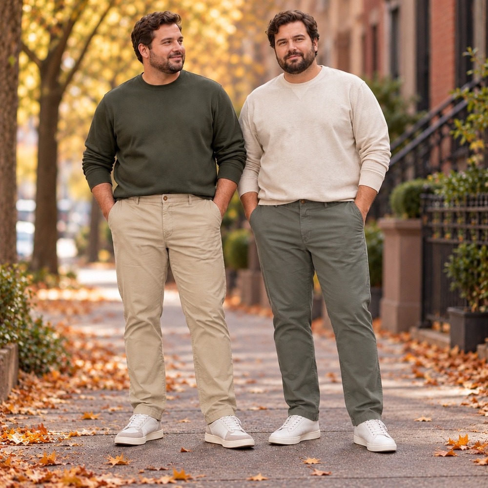 Old Navy Mens 40x30 Slim Built-In Flex Chino Pants 2 Pair Lot Gray Khaki 408047